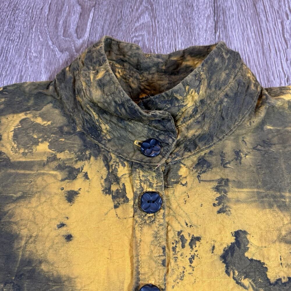 Dress to Kill LagenLook One Size Art to Wear Tie Dye Button Up Top - Picture 4 of 12